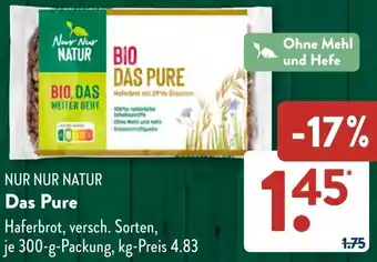 Aldi Süd NUR NUR NATUR Das Pure Angebot