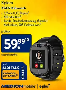 Aldi Süd Xplora XGO2 Kidswatch Angebot