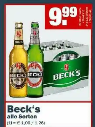 Fränky Getränke Beck's Alle Sorten Angebot