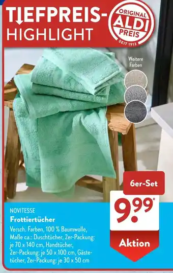 Aldi Süd NOVITESSE Frottiertücher Angebot