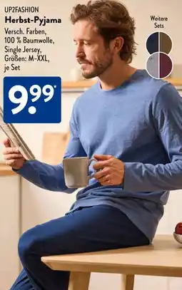 Aldi Süd UP2FASHION Herbst-Pyjama Angebot