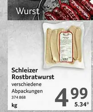 Selgros Schleizer Rostbratwurst Angebot