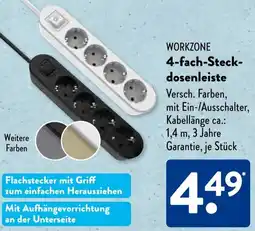 Aldi Süd WORKZONE 4-fach-Steckdosenleiste Angebot