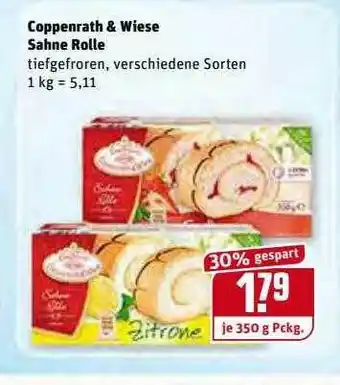 REWE Kaufpark Coppenrath & Wiesr Sahne Rolle Angebot