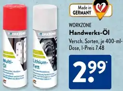 Aldi Süd WORKZONE Handwerks-Öl Angebot