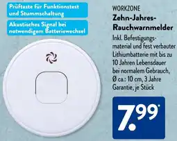 Aldi Süd WORKZONE Zehn-Jahres Rauchwarnmelder Angebot