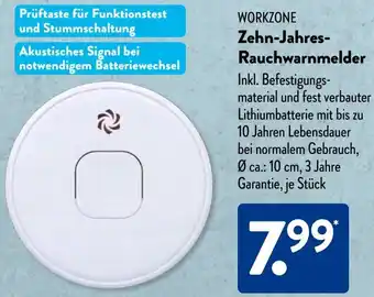 Aldi Süd WORKZONE Zehn-Jahres Rauchwarnmelder Angebot
