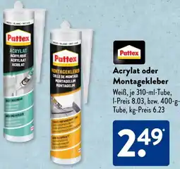 Aldi Süd Pattex Acrylat oder Montagekleber Angebot