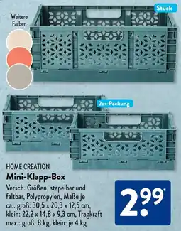 Aldi Süd HOME CREATION Mini-Klapp-Box Angebot
