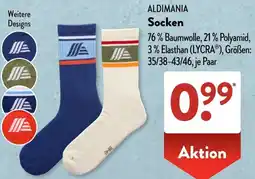 Aldi Süd ALDIMANIA Socken Angebot