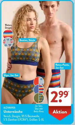 Aldi Süd ALDIMANIA Unterwäsche Angebot