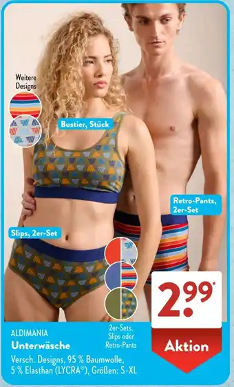Aldi Süd ALDIMANIA Unterwäsche Angebot