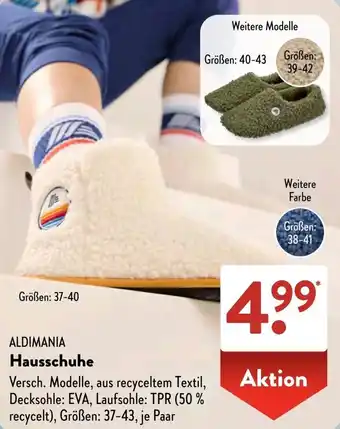 Aldi Süd ALDIMANIA Hausschuhe Angebot