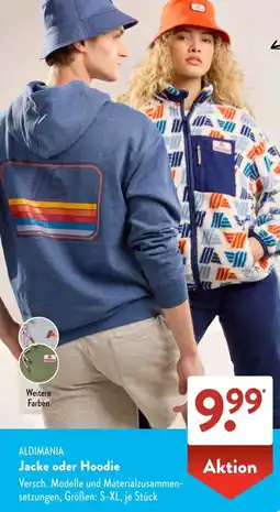 Aldi Süd ALDIMANIA Jacke oder Hoodie Angebot