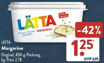Aldi Süd LÄTTA Margarine Angebot