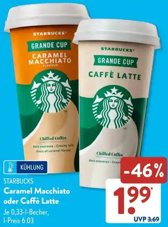 Aldi Süd STARBUCKS Caramel Macchiato oder Caffè Latte Angebot