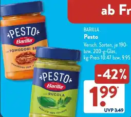 Aldi Süd BARILLA Pesto Angebot