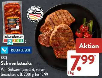 Aldi Süd BBQ Schwenksteaks Angebot