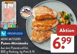 Aldi Süd MEINE METZGEREI Puten-Ministeaks Angebot