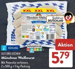 Aldi Süd GUT DREI EICHEN Münchner Weißwurst Angebot