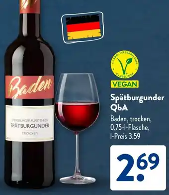 Aldi Süd Spätburgunder QbA Angebot
