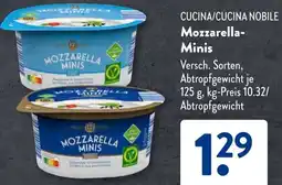 Aldi Süd CUCINA/CUCINA NOBILE Mozzarella Minis Angebot