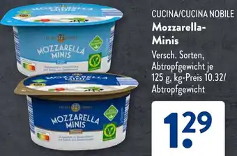 Aldi Süd CUCINA/CUCINA NOBILE Mozzarella Minis Angebot