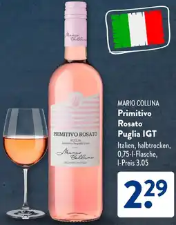 Aldi Süd MARIO COLLINA Primitivo Rosato Puglia IGT Angebot