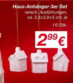 KiK Haus-anhänger 3er set Angebot