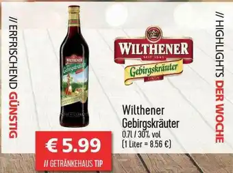 Getränkehaus Wilthener Gebirgskräuter Angebot