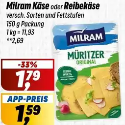 Simmel Milram Käse oder Reibekäse Angebot