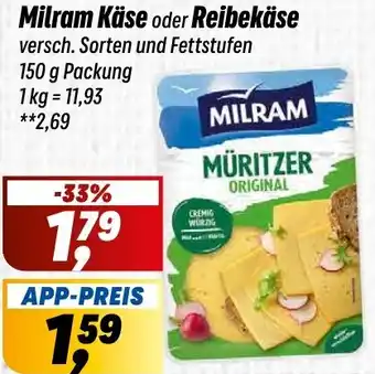 Simmel Milram Käse oder Reibekäse Angebot