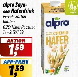 Simmel alpro Soya- oder Haferdrink Angebot