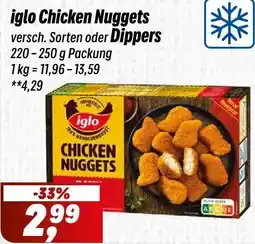 Simmel iglo Chicken Nuggets oder Dippers Angebot