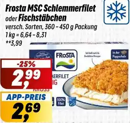 Simmel Frosta MSC Schlemmerfilet oder Fischstäbchen Angebot