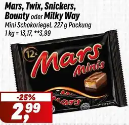 Simmel Mars, Twix, Snickers, Bounty oder Milky Way Angebot