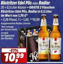 Simmel Köstritzer Edel Pils oder Radler Angebot