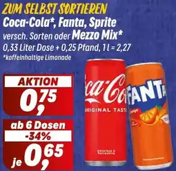 Simmel Coca-Cola, Fanta, Sprite oder Mezzo Mix Angebot
