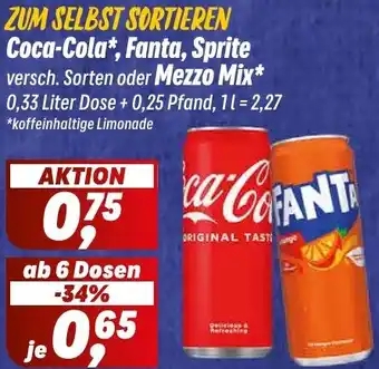 Simmel Coca-Cola, Fanta, Sprite oder Mezzo Mix Angebot