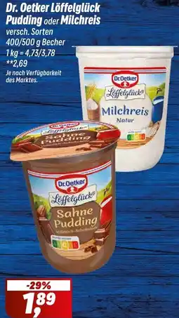 Simmel Dr. Oetker Löffelglück Pudding oder Milchreis Angebot