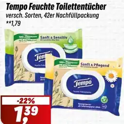 Simmel Tempo Feuchte Toilettentücher Angebot