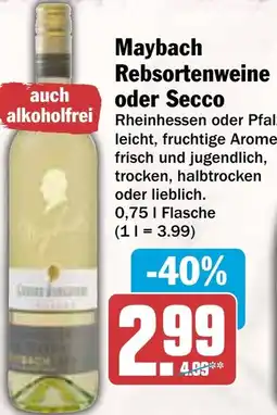 AEZ Maybach Rebsortenweine oder Secco Angebot
