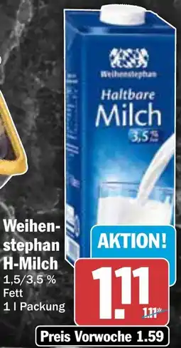 AEZ Weihenstephan H-Milch Angebot