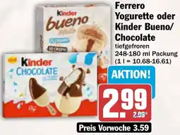 AEZ Ferrero Yogurette oder Kinder Bueno/ Chocolate Angebot