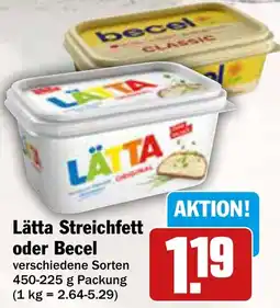 AEZ Lätta Streichfett oder Becel Angebot