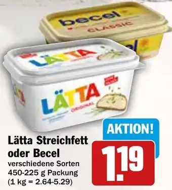 AEZ Lätta Streichfett oder Becel Angebot