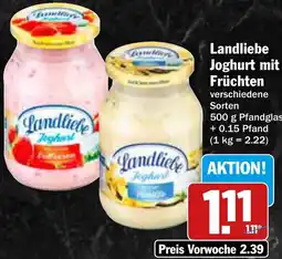 AEZ Landliebe Joghurt mit Früchten Angebot