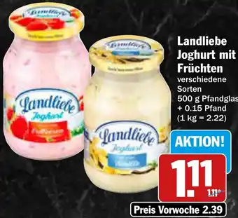 AEZ Landliebe Joghurt mit Früchten Angebot