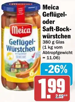 AEZ Meica Geflügel oder Saft-Bockwürstchen Angebot
