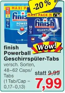 Wiglo Wunderland finish Powerball Geschirrspüler-Tabs Angebot